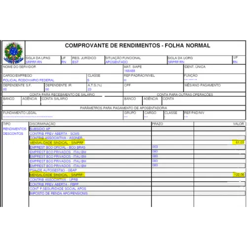 Contracheque - PRF - A Associados