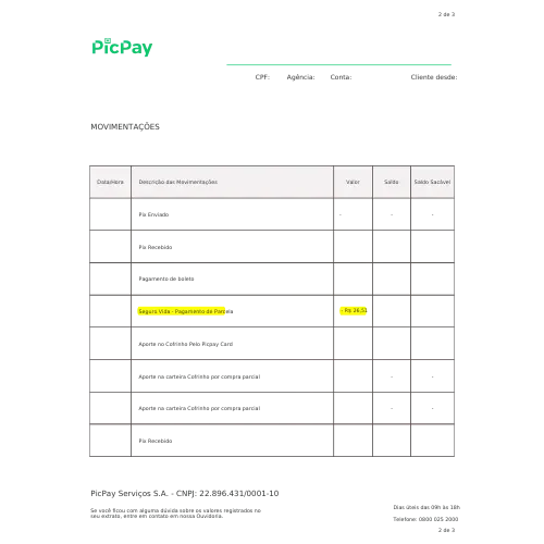 Contracheque - PicPay - A Associados