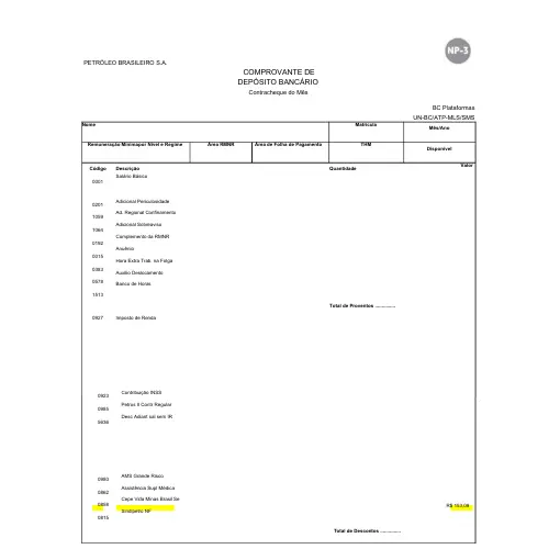Petrobras - Contracheque - A Associados