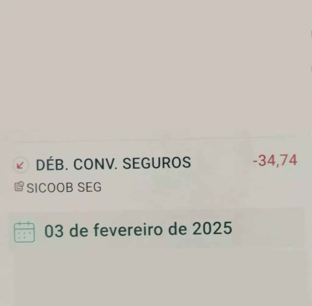 Desconto do seguro de vida Sicoob
